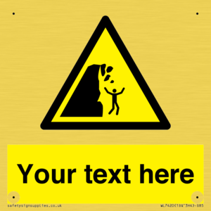 Custom Warning unstable cliff